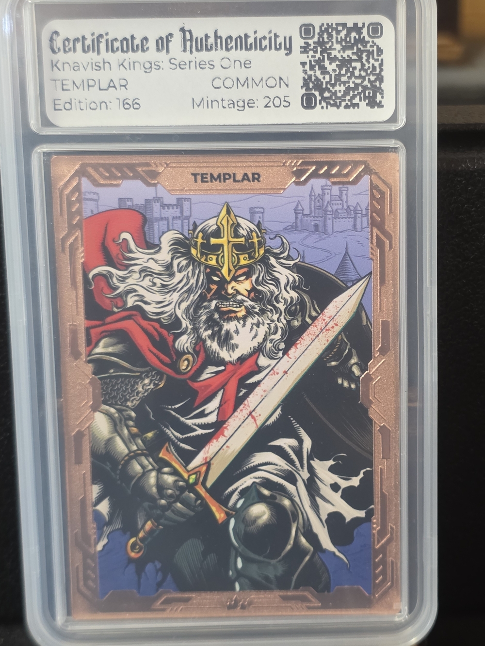 Knights Templar 2oz .999 Avdp Copper Card Edition 166